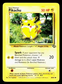 Pikachu 60/64 Red Cheeks Jungle Set WOTC 1999 Pokemon TCG Card NM NP - Image 1