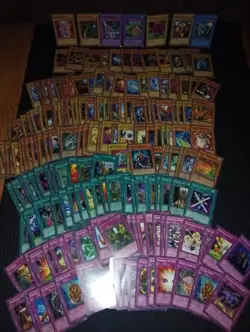 Vintage Yu-Gi-Oh TCG Card Lot Of 190+ Unlimited Edition Cards With Tin - Image 1