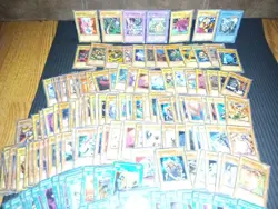 Vintage Yu-Gi-Oh TCG Card Lot Of 190+ Unlimited Edition Cards With Tin - Image 2