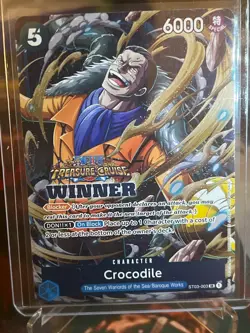 Crocodile Treasure Cruise Winner SR ST03-003 One Piece Card English Near Mint - Image 1