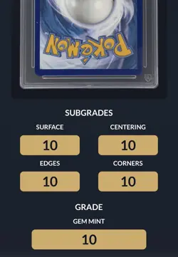 Pokemon TCG Arceus v Card 166/172 Brilliant Stars Ace 10 - Perfect Subgrades - Image 4