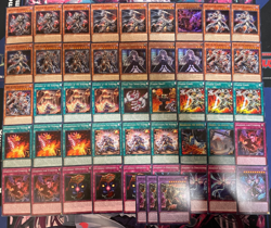 YUGIOH - ASHENED DECK - EMBERS, OBSIDIM THE CITY, VEIDOS THE ERUPTION DRAGON ~ - Image 1