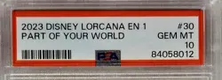 2023 Part of Your World Non Foil Ariel Mermaid Disney Lorcana TFC 30 Rare PSA 10 - Image 3