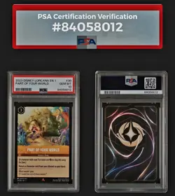 2023 Part of Your World Non Foil Ariel Mermaid Disney Lorcana TFC 30 Rare PSA 10 - Image 4