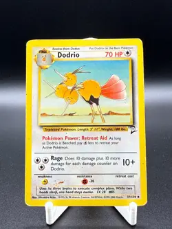 Dodrio 37/130 HP Base Set 2 English Pokemon Card TCG Vintage - Image 1