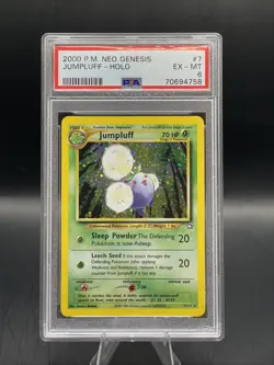 PSA 6 EX-MT Jumpluff Neo Genesis Holo Rare Pokemon Card 7/111 - Image 1