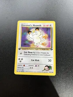 Giovanni's Meowth 74/132 Gym Challenge 1st Edition Vintage Pokemon Card NM - Image 3