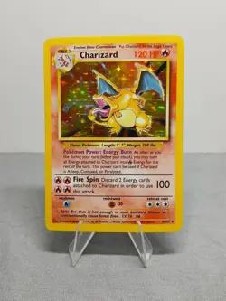 Pokemon TCG Charizard Holo Card Rare #4/102 1999 Base Set Vintage Nice Card!1999 - Image 1