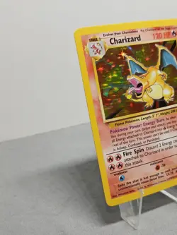 Pokemon TCG Charizard Holo Card Rare #4/102 1999 Base Set Vintage Nice Card!1999 - Image 2