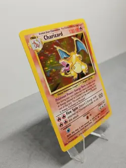 Pokemon TCG Charizard Holo Card Rare #4/102 1999 Base Set Vintage Nice Card!1999 - Image 4