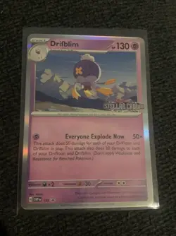 Pokemon TCG Drifblim Scarlet & Violet Stellar Crown Holo Card - Image 1