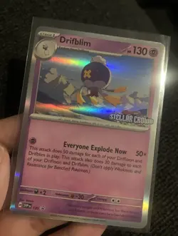 Pokemon TCG Drifblim Scarlet & Violet Stellar Crown Holo Card - Image 2