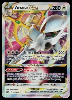 Pokemon Card - Arceus VSTAR Brilliant Stars 123/172 Ultra Rare - Image 1