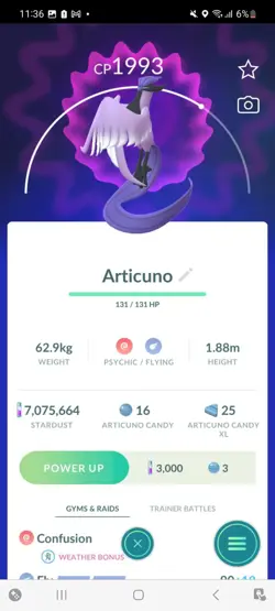 Pokemon Go Legendary Galerian Articuno ( Normal ) - Image 1