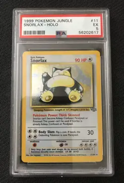 1999 Pokemon Jungle Snorlax Holo #11 - PSA 5 EX - Image 1