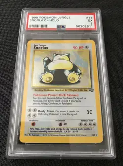 1999 Pokemon Jungle Snorlax Holo #11 - PSA 5 EX - Image 2