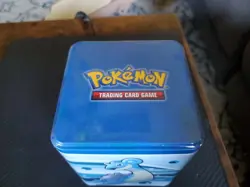 NEW & SEALED - 2022 Pokemon TCG WATER STACK'EM HIGH Tin w/3 Packs & Coin - Image 2