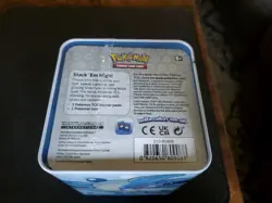 NEW & SEALED - 2022 Pokemon TCG WATER STACK'EM HIGH Tin w/3 Packs & Coin - Image 3