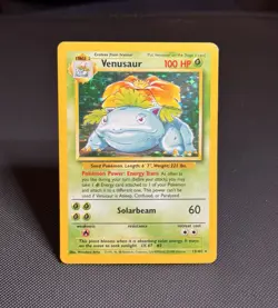 Pokemon TCG: Venusaur 15/102 - Unlimited Holo Rare - Base Set - *MP* - Image 1