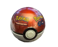 2022 Pokemon TCG Pokemon Go Red Pokeball Tin A22 NEW SEALED 3 Booster - Image 1