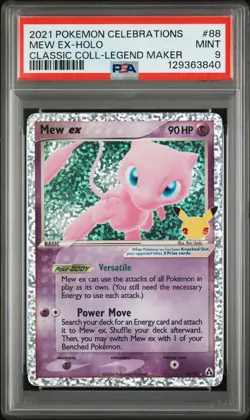 2021 Pokemon Celebrations Mew Ex Holo PSA 9 Mint #88 Englisch - Image 2