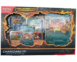 Pokemon Charizard EX Special Collection Box Sealed 5 Boosters Etched Promo - Image 1