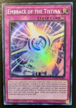Embrace Of The Tistina AGOV-EN091 1st Ed. Super Rare Age Of Overlord Yu-Gi-Oh! - Image 1