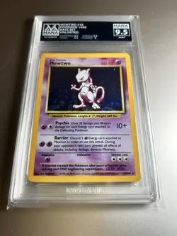 MANA 9.5 MINT Mewtwo 1999 Base Set 10/102 Holo Pokemon Card - Image 3