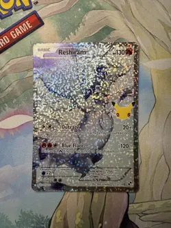 Pokemon TCG Reshiram Full Art Holo Card 113/114 Celebrations Classic Collection - Image 1