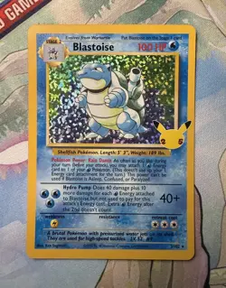 Pokemon TCG Blastoise Holo Rare Card 2/102 Celebrations Classic Collection NM - Image 2