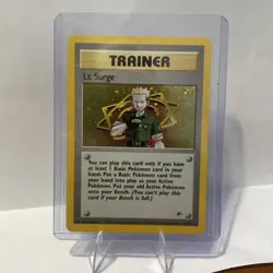 Ly Surge Trainer Gym Heroes Pokemon Card 17/132 Holo Rare LP - Image 1