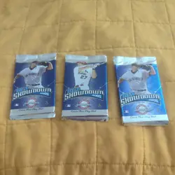 MLB SHOWDOWN 2005 FACTORY SEALED BOOSTER PACKS 3 PACKS BASEBALL CARDS - Image 1