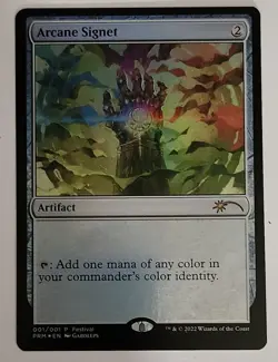 FOIL Arcane Signet Promo MTG PRM 001 Rare NM Festival Magicfest Cards Commander - Image 1