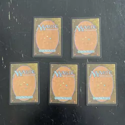 MTG Lot of 5 foil lands from Odyssey - 2 plains + 1 each island, swamp, forest - Image 3