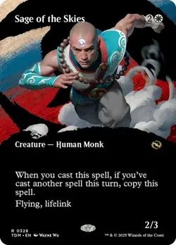 x1 Sage of the Skies - Borderless R MTG Tarkir: Dragonstorm M/NM, English - Image 1