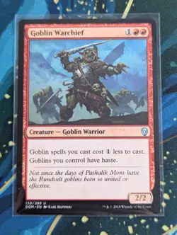MTG Goblin Warchief - NM - Dominaria - Image 1