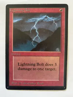 Mtg Magic the Gathering Beta Lightning Bolt NM Never Played - Image 1