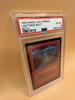 Lightning Bolt PSA 6 – 1993 MTG Beta – Vintage Old School Red Icon - Image 2