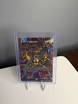 Waves of Aggression - Foil - Borderless Teenage Mutant Ninja Turtles MTG - Image 1