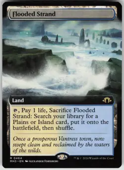 MTG Flooded Strand (Extended Art) Normal NM Modern Horizons 3 Magic 464 - Image 1