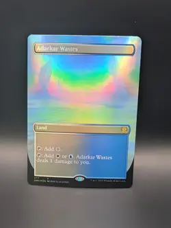 MTG - Adarkar Wastes - FOIL BORDERLESS - Land (C/W/U) - DMU #377 - Rare - Image 1