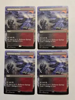 4x Sulfurous Springs - Showcase - Dominaria United - Near Mint - MTG - Image 1