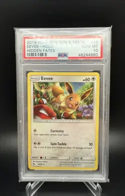 2019 Pokemon Sun & Moon Hidden Fates Holo Rare Eevee 48/68 - PSA 10 GEM MT - Image 1