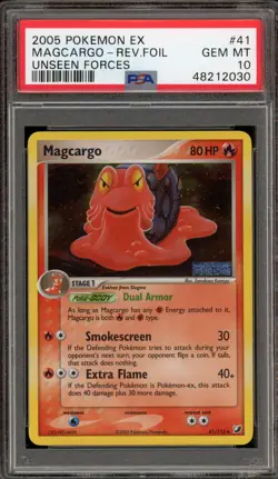 Pokemon Magcargo EX Unseen Forces Reverse Holo #41 PSA 10 Gem Mint - Image 1