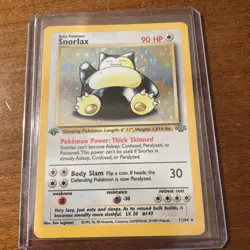 Pokemon Snorlax Jungle 1st Edition Holo Rare #11 - Image 1