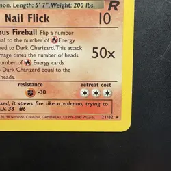 Pokemon Vintage Non-Holo Rare Dark Charizard 21/82 Team Rocket WotC 2000 - Image 4