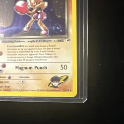 Pokemon TCG Rocket's Hitmonchan Gym Heroes 11/132 Holo! LP! Free Shipping! - Image 4