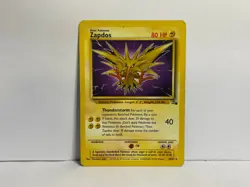Zapdos 30/62 Fossil Non-Holo HP Pokemon WOTC Vintage - Image 1