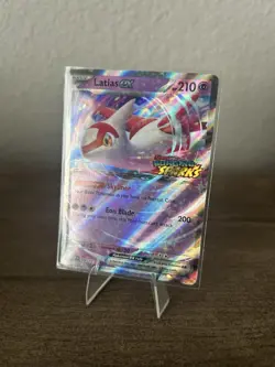 Pokemon TCG Latvia’s Ex 076/191 Surging Sparks Holo Double Rare Stamped - Image 1