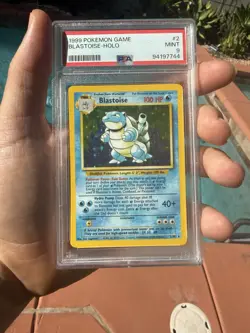 1999 Pokemon Base Set Blastoise Holo PSA 9 - Image 2
